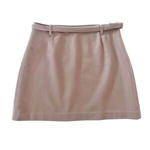 The Limited Camel Color Wool Mini Skirt